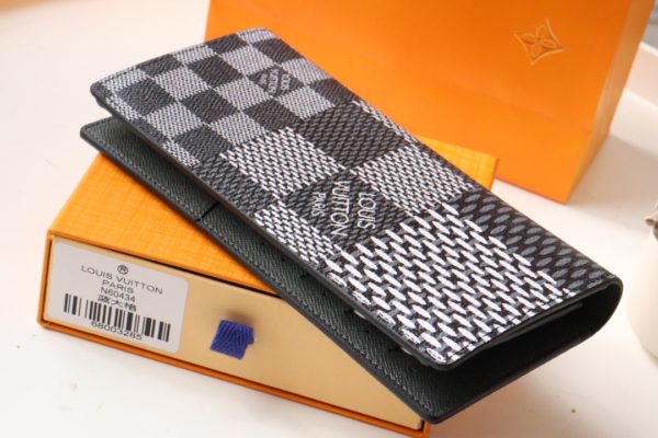 Louis Vuitton BRAZZA Wallet - Black/Gray - Image 4