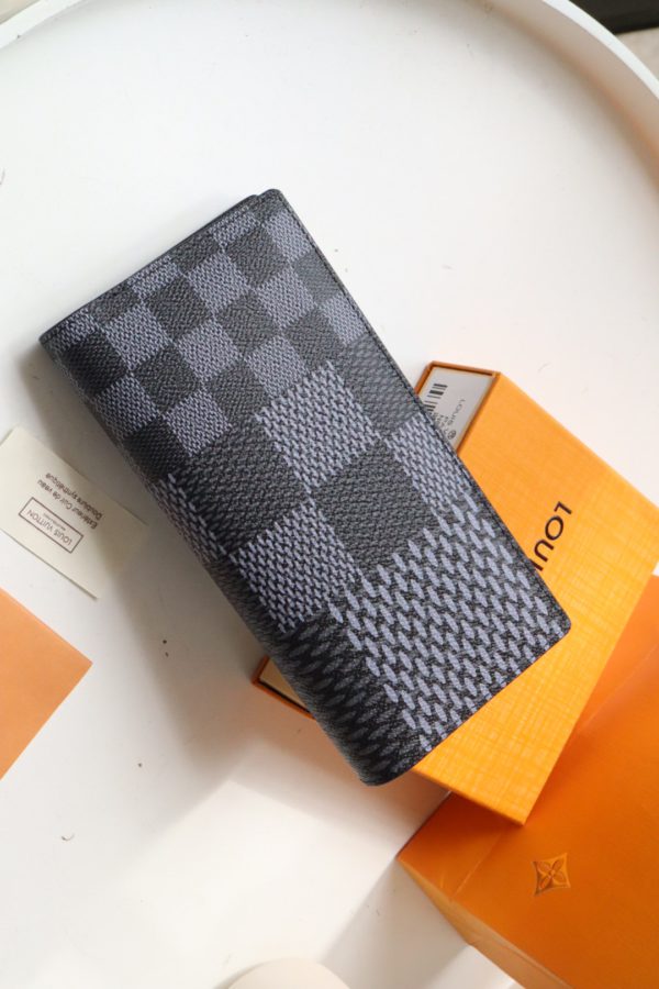 Louis Vuitton BRAZZA Wallet - Black/Gray - Image 5