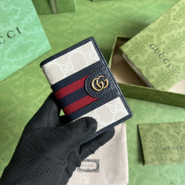 Gucci Ophidia beige and blue Wallet