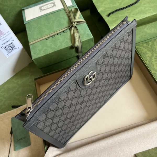 Gucci Ophidia Clutch Bag Dark Grey - Image 3