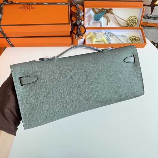 Hermes Kelly Cut Wallet - Almond Green - Image 5