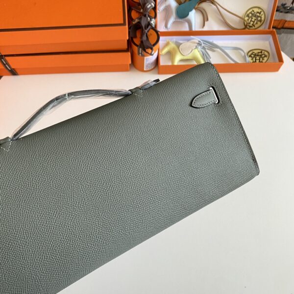 Hermes Kelly Cut Wallet - Almond Green - Image 3