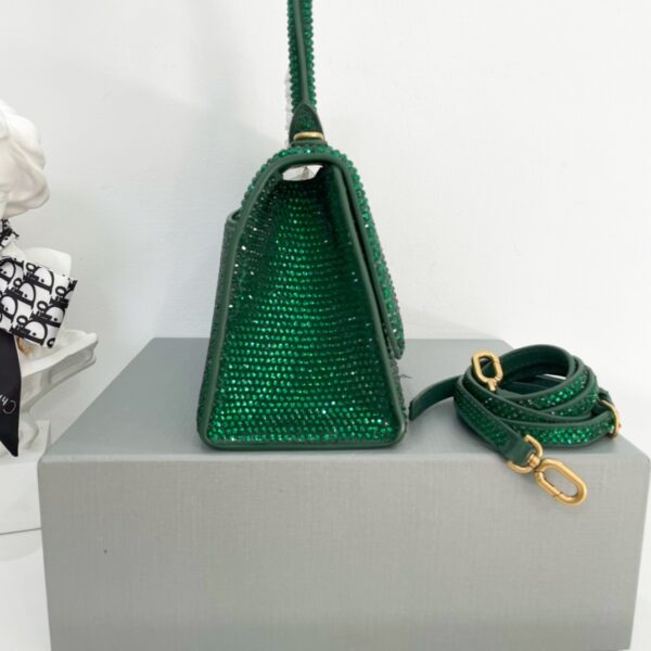 Balenciaga Diamond Hourglass Bag - Green - Image 3