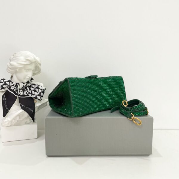 Balenciaga Diamond Hourglass Bag - Green - Image 4